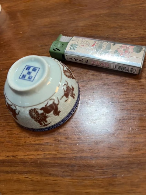 古玩陶瓷車馬行杯真品鑒賞圖