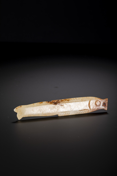 古玩玉器仿古玉魚形件真品鑒賞圖