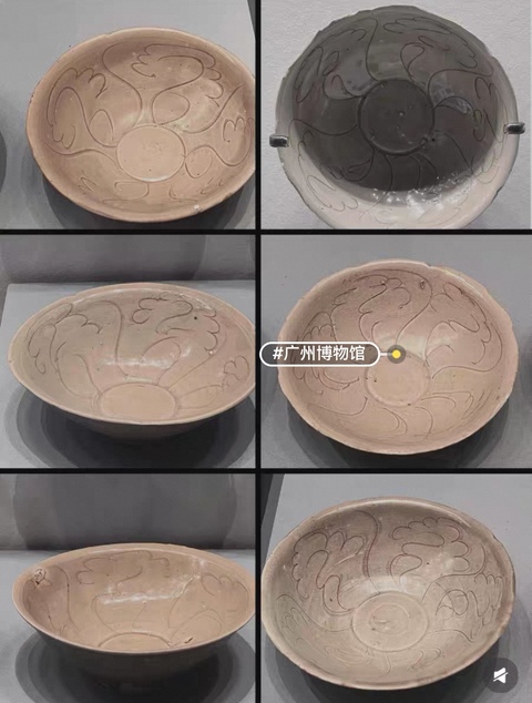 古玩陶瓷景德鎮窯系青白釉刻花葵口碗真品鑒賞圖