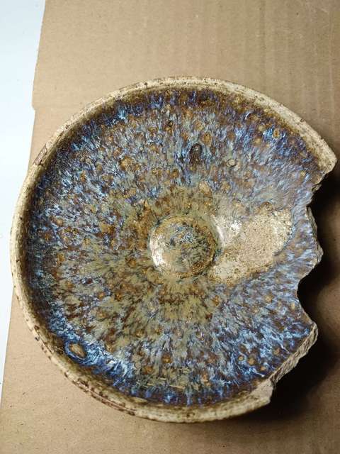 古玩陶瓷吉州窯窯變釉茶盞真品鑒賞圖