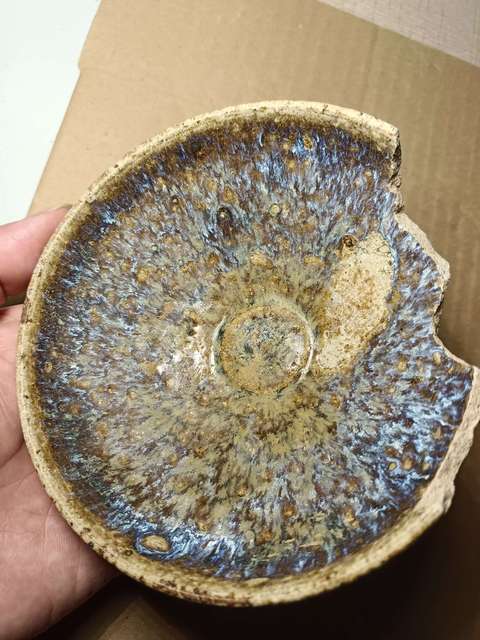 古玩陶瓷吉州窯窯變釉茶盞真品鑒賞圖