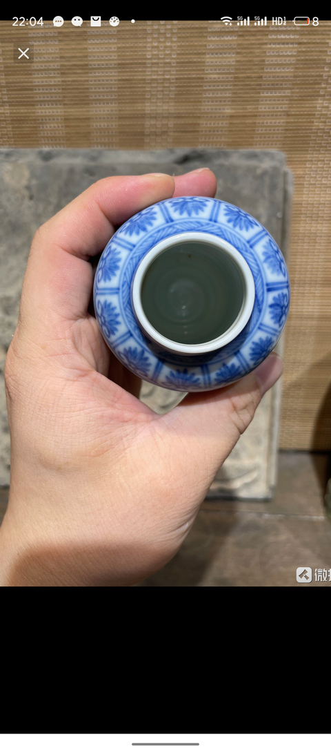 古玩陶瓷天字款花卉紋青花罐拍賣，當前價格18860元