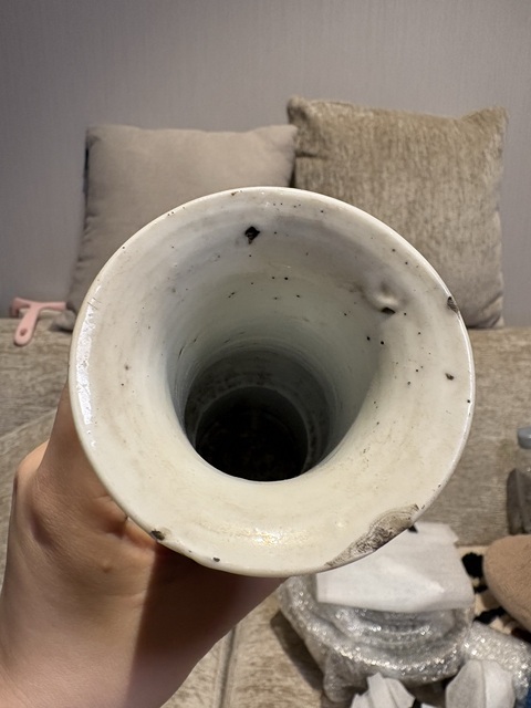 古玩陶瓷青花冰梅圖花觚真品鑒賞圖