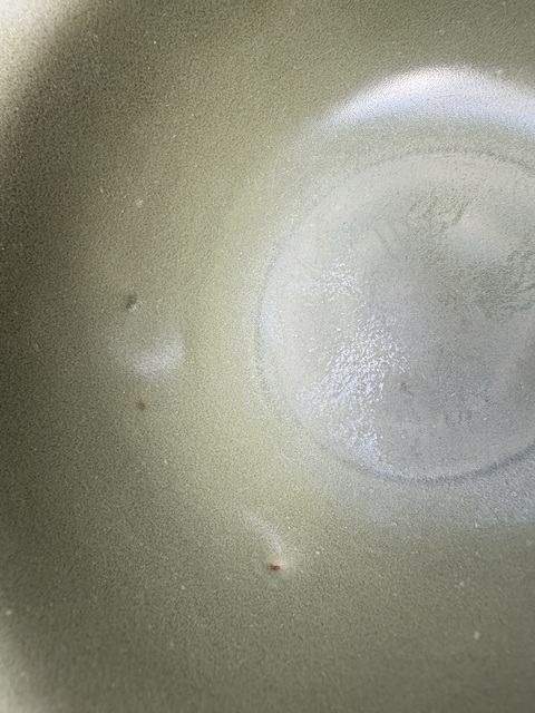 古玩陶瓷元末明初龍泉窯青釉碗真品鑒賞圖