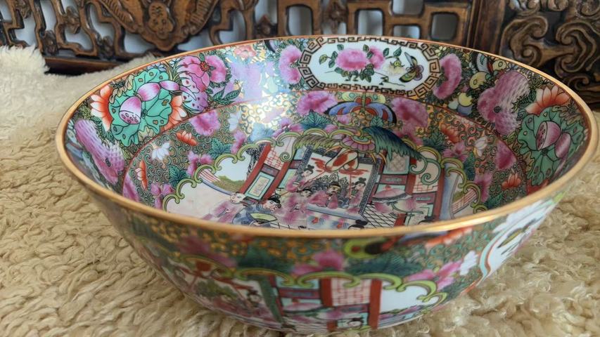 古玩陶瓷廣彩碗真品鑒賞圖