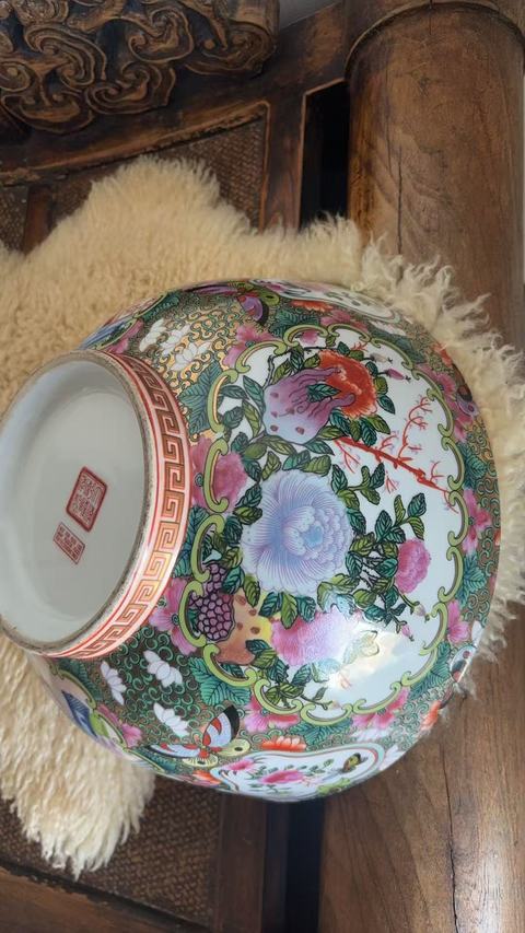 古玩陶瓷廣彩碗真品鑒賞圖