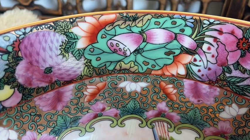 古玩陶瓷廣彩碗真品鑒賞圖