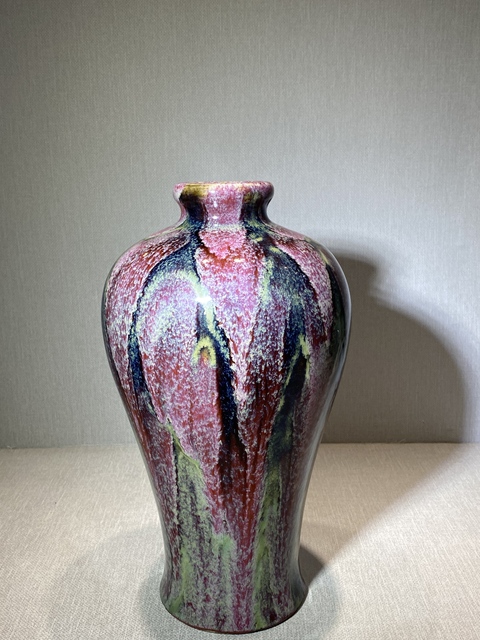 古玩陶瓷窯變釉梅瓶真品鑒賞圖