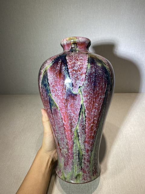 古玩陶瓷窯變釉梅瓶真品鑒賞圖