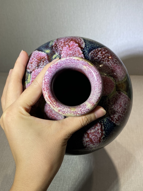 古玩陶瓷窯變釉梅瓶真品鑒賞圖