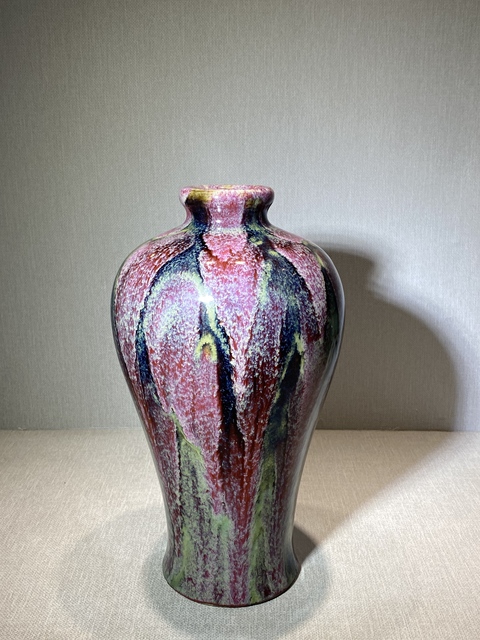 古玩陶瓷窯變釉梅瓶真品鑒賞圖