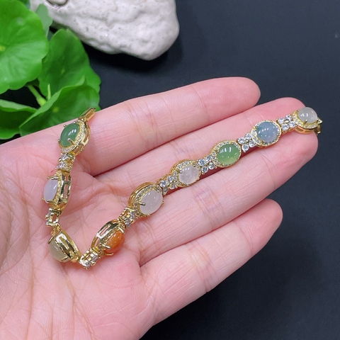 古玩玉器天然翡翠鑲嵌件真品鑒賞圖