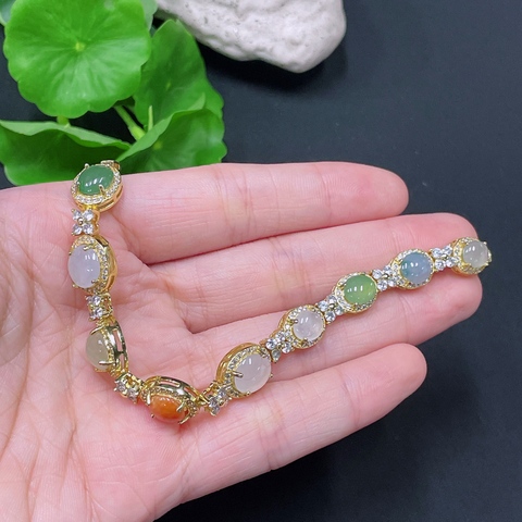 古玩玉器天然翡翠鑲嵌件真品鑒賞圖