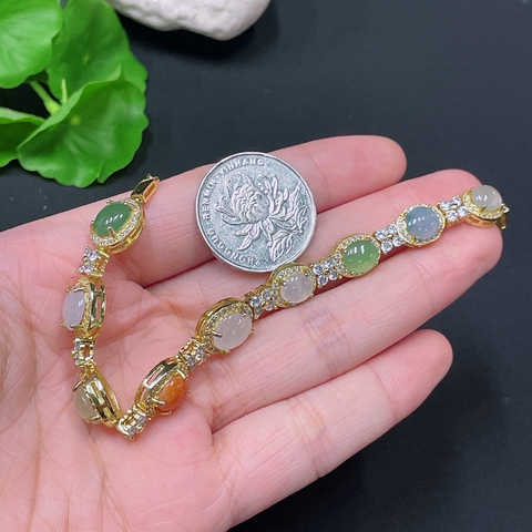 古玩玉器天然翡翠鑲嵌件真品鑒賞圖