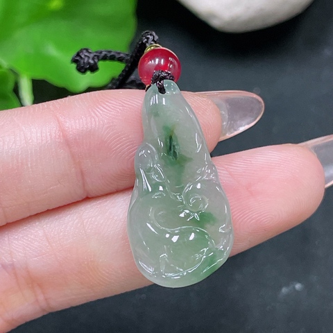 古玩玉器天然翡翠掛件真品鑒賞圖