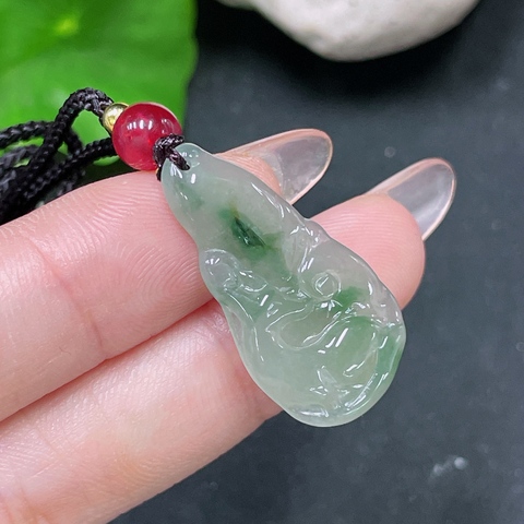 古玩玉器天然翡翠掛件真品鑒賞圖