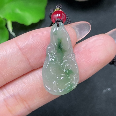 古玩玉器天然翡翠掛件真品鑒賞圖