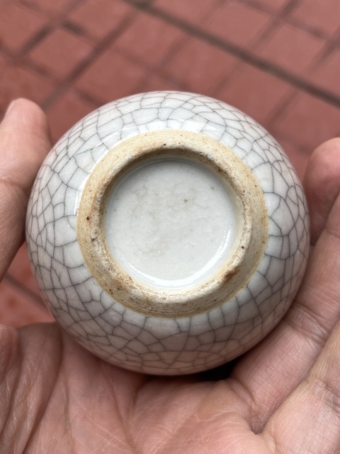 古玩陶瓷哥釉葫蘆瓶真品鑒賞圖