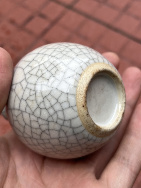 古玩陶瓷哥釉葫蘆瓶真品鑒賞圖