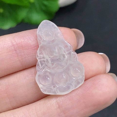 古玩玉器346天然翡翠觀音題材掛件 配證書拍賣，當前價格460元