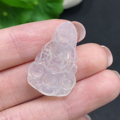 古玩玉器346天然翡翠觀音題材掛件 配證書拍賣，當前價格460元