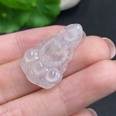 古玩玉器346天然翡翠觀音題材掛件 配證書拍賣，當前價格460元