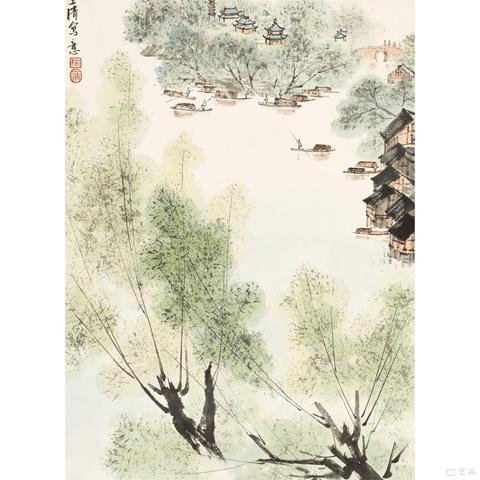 古玩字畫春游真品鑒賞圖