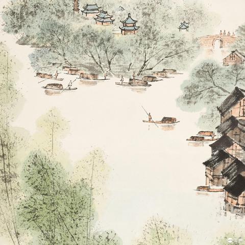 古玩字畫春游真品鑒賞圖