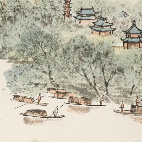 古玩字畫春游真品鑒賞圖