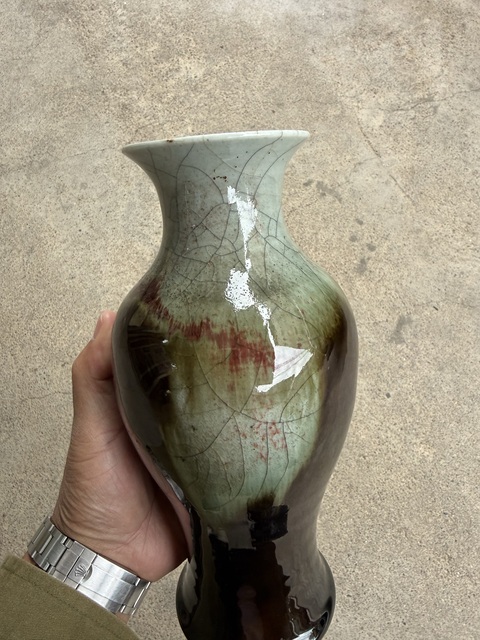 古玩陶瓷三陽開泰觀音瓶真品鑒賞圖