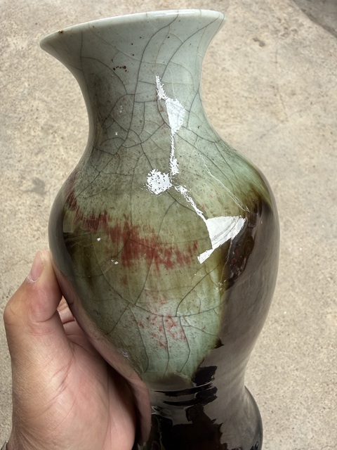 古玩陶瓷三陽開泰觀音瓶真品鑒賞圖