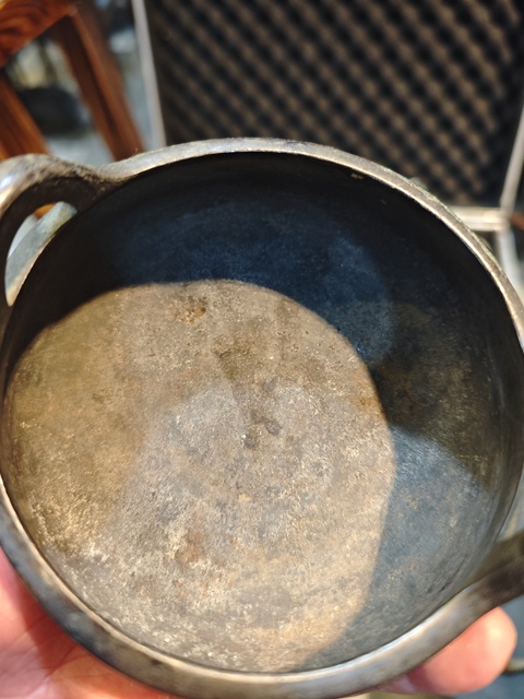 古玩銅器清代沖耳三足爐 宣德爐 銅爐真品鑒賞圖