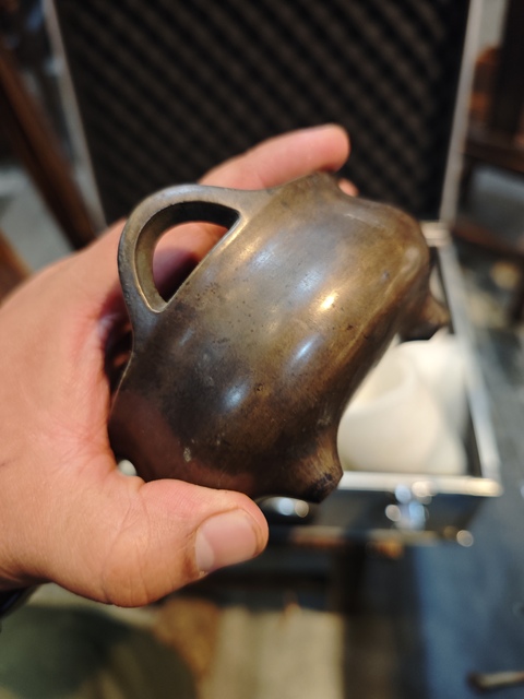 古玩銅器清代沖耳三足爐 宣德爐 銅爐真品鑒賞圖