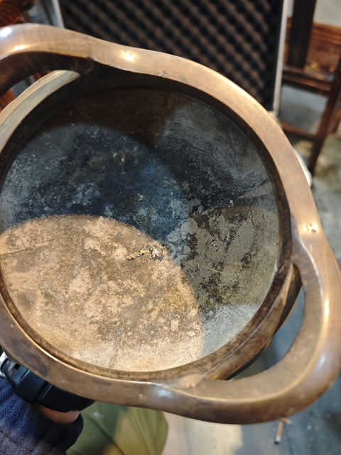 古玩銅器清晚期橋耳爐真品鑒賞圖