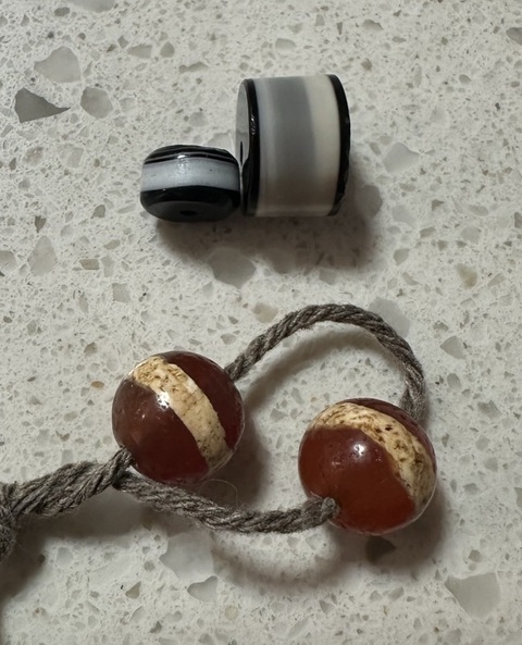 古玩玉器瑪瑙珠真品鑒賞圖