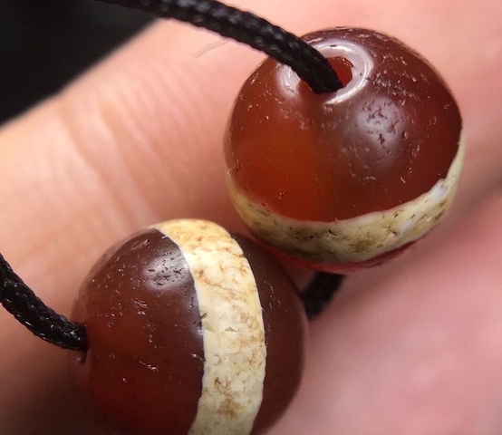 古玩玉器瑪瑙珠真品鑒賞圖