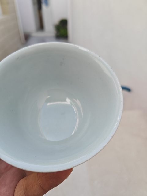 古玩陶瓷青花花卉紋壓手杯拍賣，當前價格800元