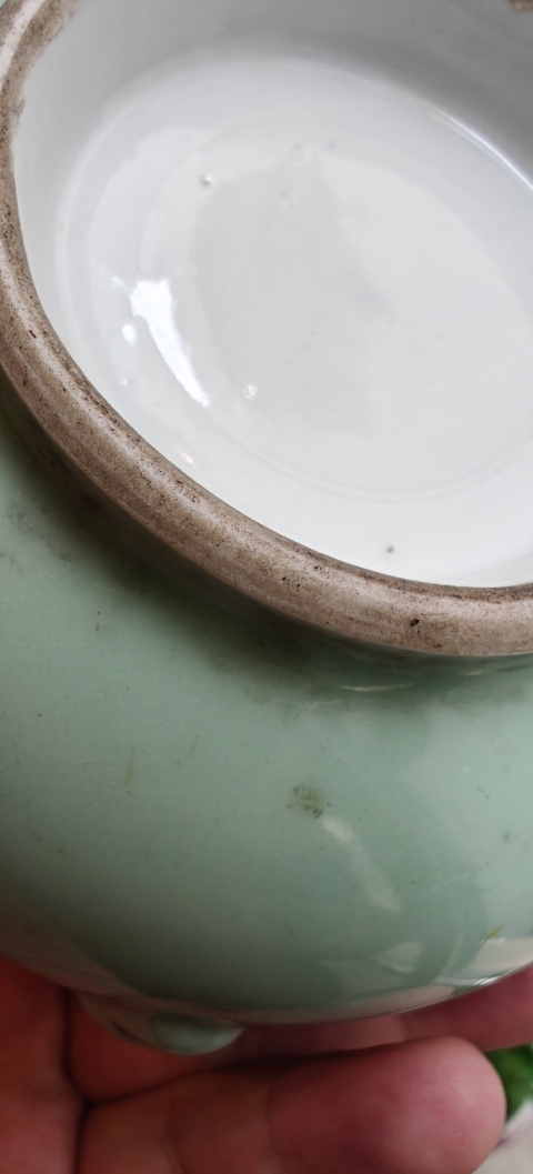 古玩陶瓷雙鋪首青釉香爐真品鑒賞圖