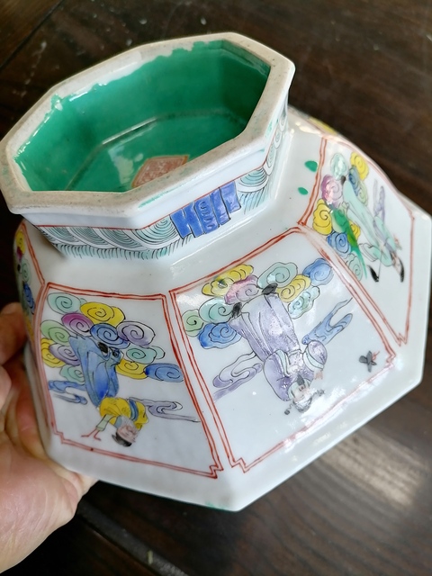 古玩陶瓷八仙圖粉彩碗真品鑒賞圖