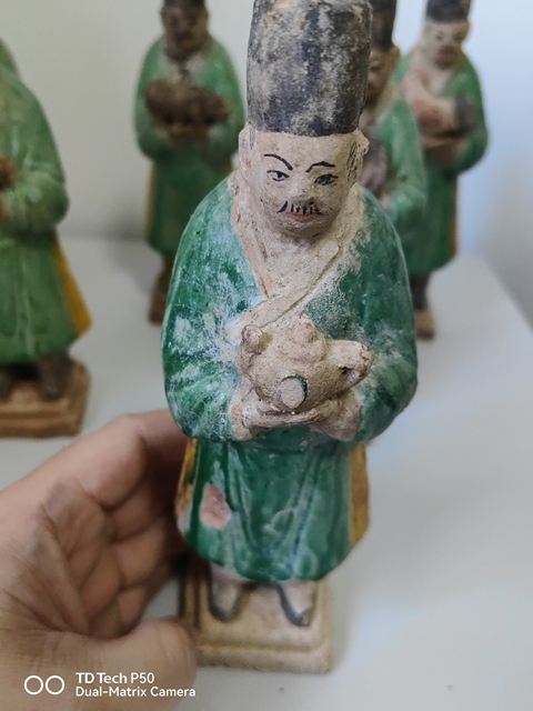 古玩陶瓷明三彩人物俑拍賣，當前價格6000元