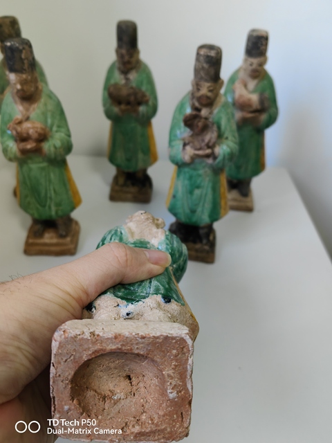 古玩陶瓷明三彩人物俑拍賣，當前價格6000元