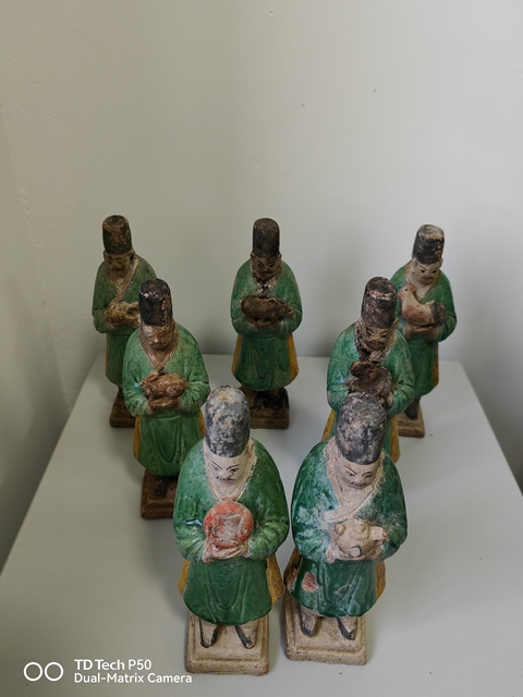 古玩陶瓷明三彩人物俑拍賣，當前價格6000元