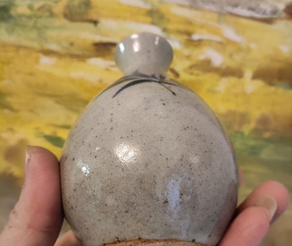 古玩陶瓷黑彩玉壺春瓶真品鑒賞圖