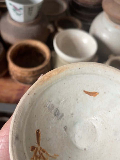 古玩陶瓷青白釉刻月影梅茶盞真品鑒賞圖