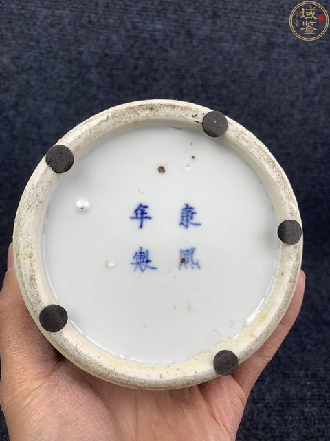 古玩陶瓷清晚·青花龍穿花紋花觚 真品鑒賞圖