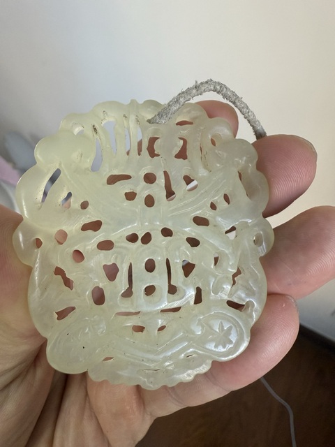 古玩玉器岫玉佩真品鑒賞圖