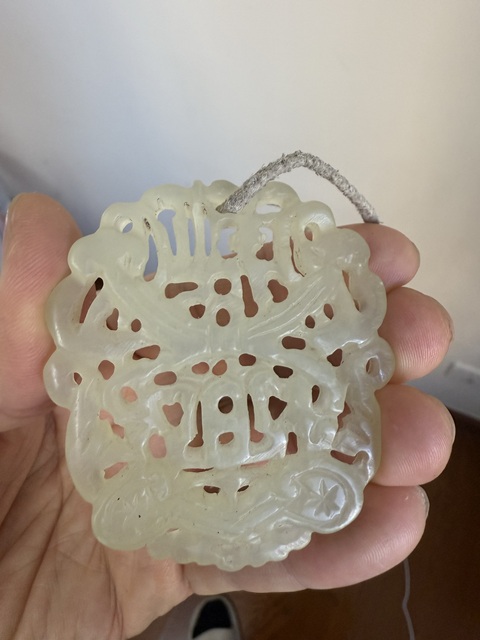 古玩玉器岫玉佩真品鑒賞圖