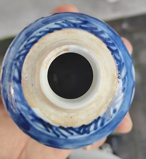 古玩陶瓷青花留白冰梅紋罐真品鑒賞圖