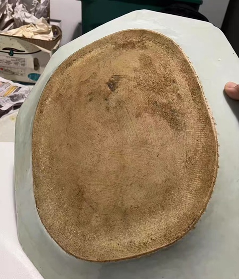 古玩陶瓷清乾隆 青花山水紋折沿盤真品鑒賞圖