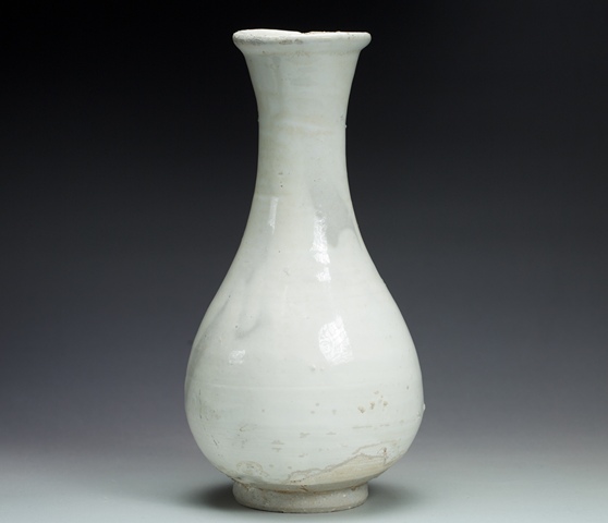 古玩陶瓷白釉玉壺春瓶拍賣(mài)，當(dāng)前價(jià)格12000元